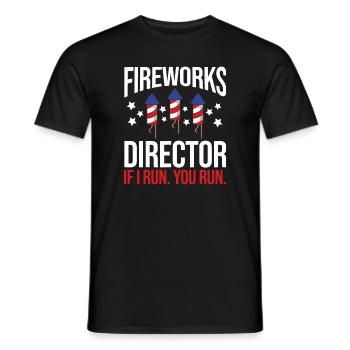 Vierter Juli 4. Juli Feuerwerk Boom Feuerwerk D - Männer T-Shirt - Schwarz - Vorne - AI Model Male 178 light (178cm)
