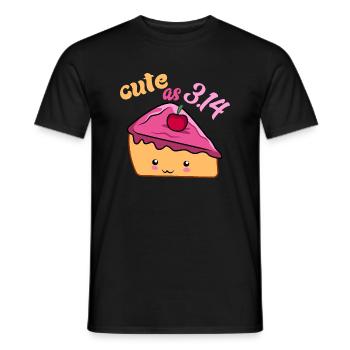 Cute as Pi Math Science Teacher 3.14 funny Pi Day - Men's T-Shirt - black - Front - AI Model Male 178 light (178cm)