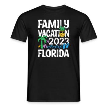 Family Vacation Florida 2023tripforida vacationflo - Men's T-Shirt - black - Front - AI Model Male 178 light (178cm)