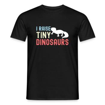 Ich ziehe winzige Dinosaurier auf lustiger Leopard Gecko Mama Papa - Männer T-Shirt - Schwarz - Vorne - AI Model Male 178 light (178cm)