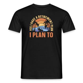 Rentner Rente Witzig - Männer T-Shirt - Schwarz - Vorne - AI Model Male 178 light (178cm)