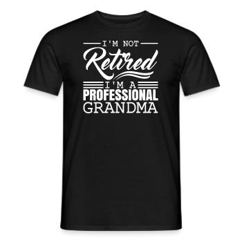 Pension de pensionné - T-shirt homme - noir - Devant - AI Model Male 178 light (178cm)
