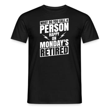 Pensioner pension - Men's T-Shirt - black - Front - AI Model Male 178 light (178cm)