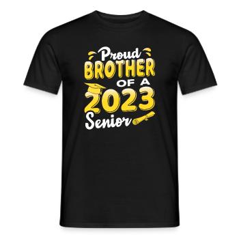 Stolzer Bruder eines lustigen Abschlusses 2023 - Männer T-Shirt - Schwarz - Vorne - AI Model Male 178 light (178cm)