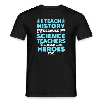 Lustiges Geschichtslehrer-Design für Männer Frauen Geschichte - Männer T-Shirt - Schwarz - Vorne - AI Model Male 178 light (178cm)