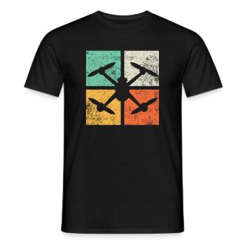 Drones Pilot Quadcopter FPV Drone Racingfpv racing - Men's T-Shirt - black - Front - AI Model Male 178 light (178cm)