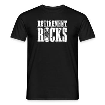Pension de retraité Drôles de roches de retraite - T-shirt homme - noir - Devant - AI Model Male 178 light (178cm)