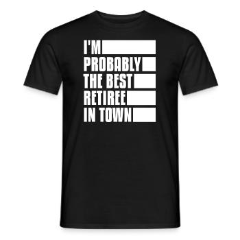Pensioner pension - Men's T-Shirt - black - Front - AI Model Male 178 light (178cm)