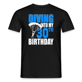 Plonger dans mon 30e anniversaire Joyeux anniversaire - T-shirt homme - noir - Devant - AI Model Male 178 light (178cm)