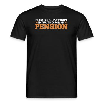 Pension de pensionné - T-shirt homme - noir - Devant - AI Model Male 178 light (178cm)