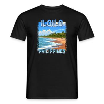Iloilo, Philippines - T-shirt homme - noir - Devant - AI Model Male 178 light (178cm)