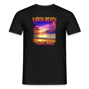 Karon Beach, Thailand - Men's T-Shirt - black - Front - AI Model Male 178 light (178cm)
