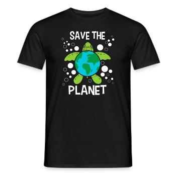 Rette den Planeten - Umweltschutz Erde - Männer T-Shirt - Schwarz - Vorne - AI Model Male 178 light (178cm)