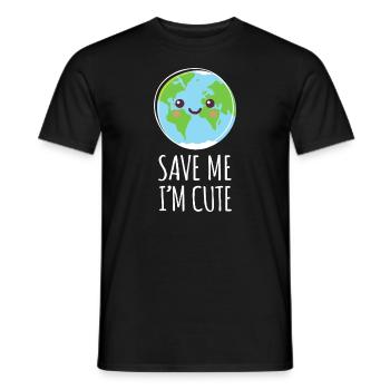 Tag der Erde Rettet unseren Planeten Klima - Männer T-Shirt - Schwarz - Vorne - AI Model Male 178 light (178cm)