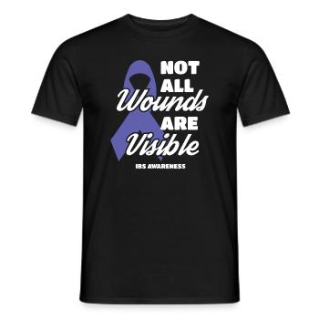 Nicht alle Wunden sind sichtbar Reizdarm-Bewusstsein - Männer T-Shirt - Schwarz - Vorne - AI Model Male 178 light (178cm)