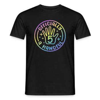 Funny Cute 5th Birthday Party I'm Officially - Men's T-Shirt - black - Front - AI Model Male 178 light (178cm)