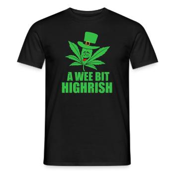 Ein kleines bisschen Highrish Funny 420 Weed Marihuana - Männer T-Shirt - Schwarz - Vorne - AI Model Male 178 light (178cm)