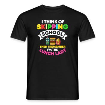 Lunch Lady School Cook Food Service Worker - Men's T-Shirt - black - Front - AI Model Male 178 light (178cm)