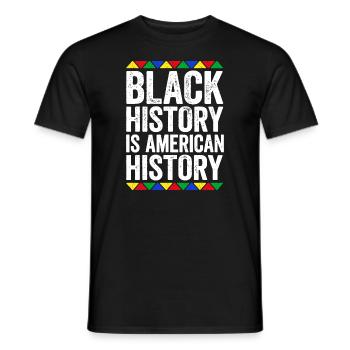Schwarze Geschichte ist amerikanische Geschichte - Männer T-Shirt - Schwarz - Vorne - AI Model Male 178 light (178cm)