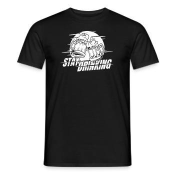 Beer Beer Lovers Cool Stay Drinking - Men's T-Shirt - black - Front - AI Model Male 178 light (178cm)