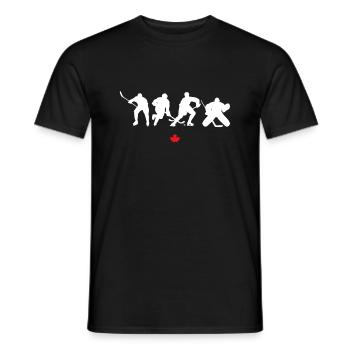 Joueur de hockey sur glace Silhouette Canada Vintagefunny m - T-shirt homme - noir - Devant - AI Model Male 178 light (178cm)