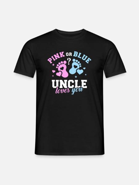 Gender reveal uncle - Men's T-Shirt - black