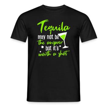 La tequila vaut le coup - T-shirt homme - noir - Devant - AI Model Male 178 light (178cm)