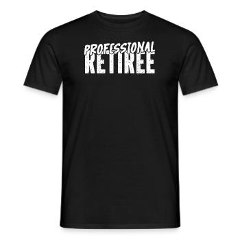 Pensioner pension funny - Men's T-Shirt - black - Front - AI Model Male 178 light (178cm)