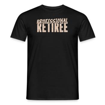 Pensioner Pension Funny - Men's T-Shirt - black - Front - AI Model Male 178 light (178cm)