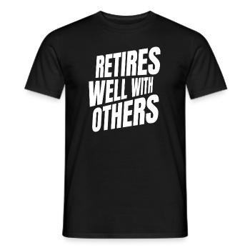 Pensioner pension - Men's T-Shirt - black - Front - AI Model Male 178 light (178cm)