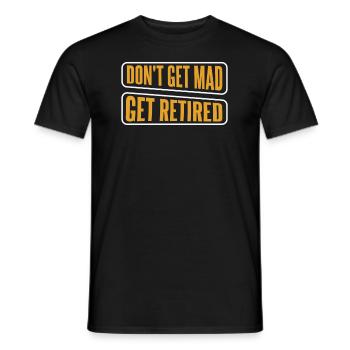 Pensioner Pension Funny - Men's T-Shirt - black - Front - AI Model Male 178 light (178cm)