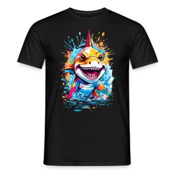 Requin - T-shirt homme - noir - Devant - AI Model Male 178 light (178cm)