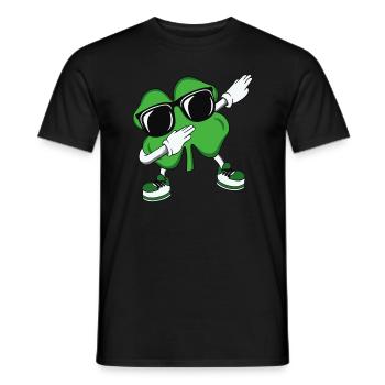 Dabbing Shamrock St Patrick’s Day - T-shirt homme - noir - Devant - AI Model Male 178 light (178cm)