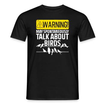 Funny Bird For Men Women Birding Bird Watcher - Men's T-Shirt - black - Front - AI Model Male 178 light (178cm)