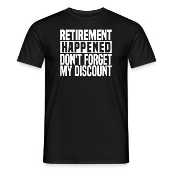 Pension de pensionné - T-shirt homme - noir - Devant - AI Model Male 178 light (178cm)