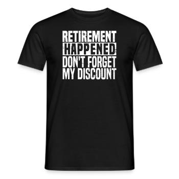 Pension de pensionné - T-shirt homme - noir - Devant - AI Model Male 178 light (178cm)