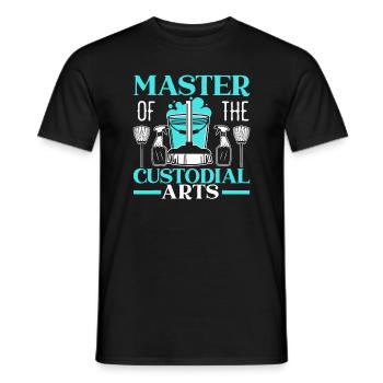 Maître de l’école de conciergerie des arts gardiens - T-shirt homme - noir - Devant - AI Model Male 178 light (178cm)