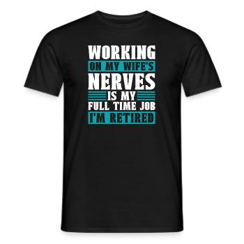 Pensioner Pension Funny - Men's T-Shirt - black - Front - AI Model Male 178 light (178cm)