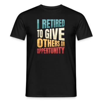 Pensioner pension - Men's T-Shirt - black - Front - AI Model Male 178 light (178cm)