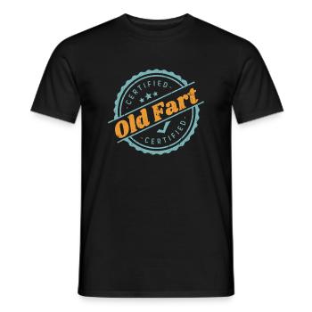 Zertifizierter alter Furz Lustiges Ruhestandsgeschenk Geburtstag - Männer T-Shirt - Schwarz - Vorne - AI Model Male 178 light (178cm)