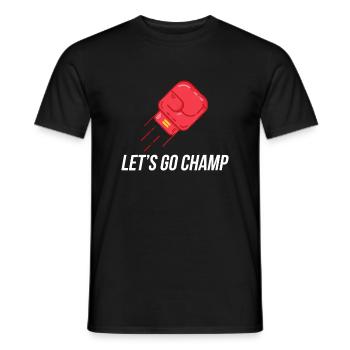Let's Go Champ Boxing Meme - Männer T-Shirt - Schwarz - Vorne - AI Model Male 178 light (178cm)
