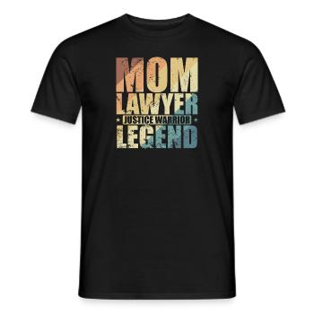 Mom Lawyer Justice Warrior Legend Jurist - Men's T-Shirt - black - Front - AI Model Male 178 light (178cm)