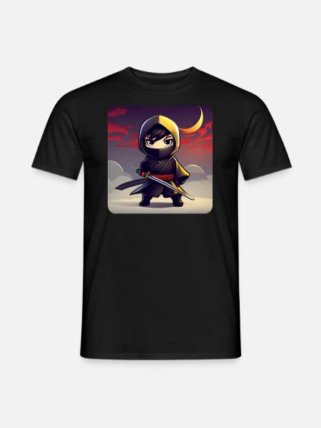 Cute Anime Ninja - Men's T-Shirt - black