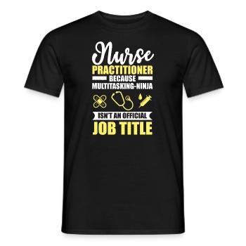 Infirmière praticienne multitâche Ninja - T-shirt homme - noir - Devant - AI Model Male 178 light (178cm)