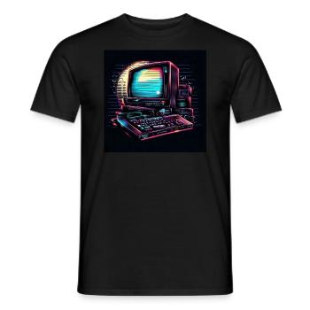 Retro gaming - Men's T-Shirt - black - Front - AI Model Male 178 light (178cm)