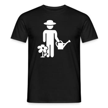 Arrosoir jardinier - T-shirt homme - noir - Devant - AI Model Male 178 light (178cm)