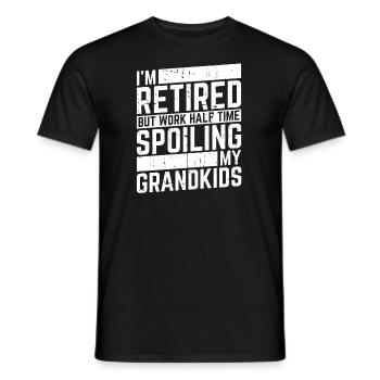 Pension de pensionné - T-shirt homme - noir - Devant - AI Model Male 178 light (178cm)