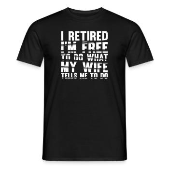 Pensioner pension funny - Men's T-Shirt - black - Front - AI Model Male 178 light (178cm)