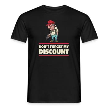 Pension de retraité drôle N’oubliez pas ma réduction - T-shirt homme - noir - Devant - AI Model Male 178 light (178cm)
