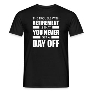 Pensioner pension funny - Men's T-Shirt - black - Front - AI Model Male 178 light (178cm)